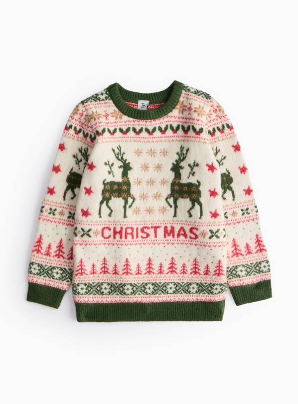 Matching Family Vintage-Style Christmas Knitted Jumper  2 years